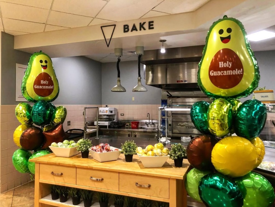 Avocado foil balloon bouquet by AZ Party Mart