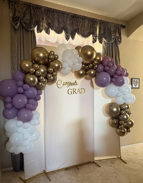 Balloon wall backdrop by AZ Party Mart