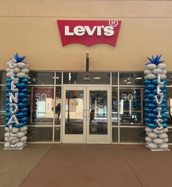 Magic mylar balloon column by AZ Party Mart