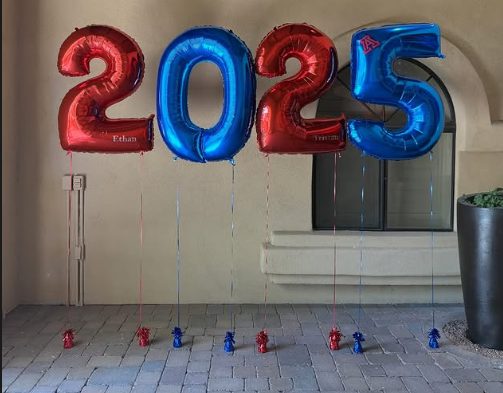University of Arizona Megaloon letter balloons by AZ Party Mart
