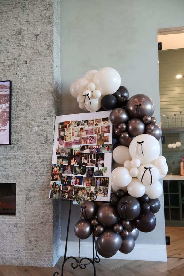 Organic balloon garland installation by AZ Party Mart