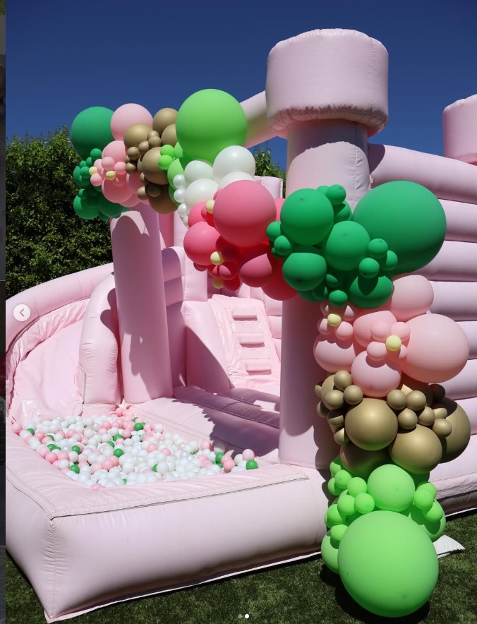 Organic balloon garland installation by AZ Party Mart