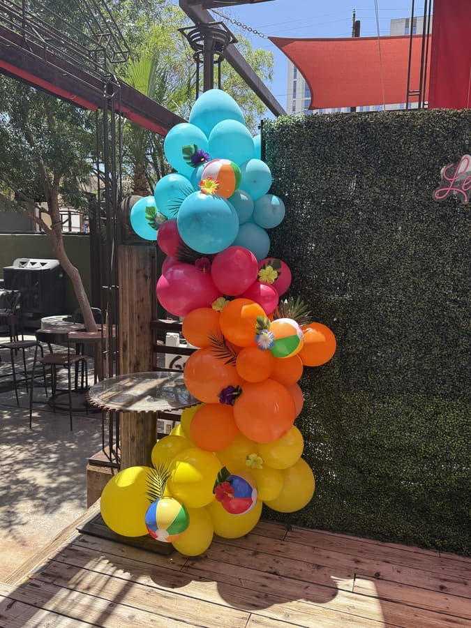 Tropical organic balloon garland by AZ Party Mart