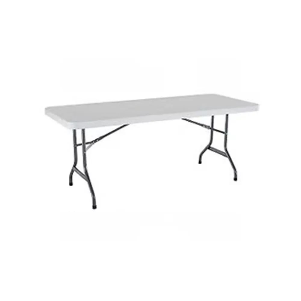 8 ft gray-top rectangular rental table
